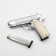 Стартовий пістолет Kuzey 911-SX#3, Colt M1911 Shiny Chrome Plating/White Grips - зображення 1