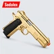 Стартовий пістолет Kuzey Colt 1911 Gold + додатковий магазин - изображение 1