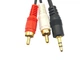 Аудио кабель с Mini jack 3.5 мм. на 2 шт. RCA / 1.5 метра / Черный - изображение 2