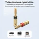 Акустические штекеры Vention 2 шт. банан 4 мм для акустического кабеля 18-12 AWG позолоченные контакты золотистые (BFDJ0-2) - изображение 6
