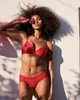 Кружевной бюстгальтер без пуш-ап без косточек красного цвета VICTORIA'S SECRET DREAM ANGELS р. 85D/38D арт. 30510 - изображение 1