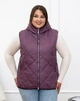 Женский теплый жилет с капюшоном удлиненный MODA 100095 68 Сливовый ( M - 100095/1 U ) - изображение 1