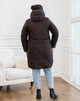 Жіноча зимова куртка з капюшоном подовжена MODA 100251 48 Шоколадний (М — 100251/2 A) - зображення 4