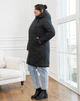 Жіноча зимова куртка з капюшоном подовжена MODA 100251 48 Чорний (М — 100251/1 A) - зображення 2