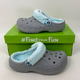 Крокси Baya Lined Fuzz Strap Grey/Ice Blue, розмір 38 - зображення 8