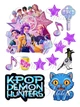 Декор на торт Кейпоп-охотницы на демонов KPop Demon Hunters вафельная бумага для торта съедобная печать на вафельной бумаге пищевая вафельная картинка А4 109261201 - изображение 1