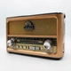Радіоприймач з акумулятором і двома ліхтарикам GOLON RX BT087,, Bluetooth, USB, SD, живлення від мережі та батарейок, золотий - зображення 2