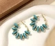 Сережки Кільця 2.9 см з намистинами jewelry Багатокольорові - зображення 7