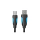 Кабель для принтера USB 2.0 AM/BM 1.5m black Vention (VAS-A16-B150) (355920) - зображення 2
