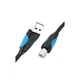 Кабель для принтера USB 2.0 AM/BM 1.5m black Vention (VAS-A16-B150) (355920) - зображення 3