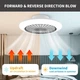 Светильник с вентилятором BKZO 45.5 см (модель 323163-8) | LED люстра с пультом, диммирование 3000-5500K, 6 скоростей - изображение 3