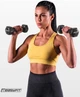 Гантель для фитнеса EasyFit 3 кг 1 шт. с виниловым покрытием цельная литая неразборная Черная (EF-0030-BK) (56003013) - изображение 5