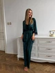 Жіночий комплект четвірка халат майка шорти штани Eleanor Collection M Зелений - зображення 8