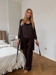 Женский комплект четверка халат майка шорты штаны Eleanor Collection M Коричневый - изображение 6