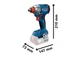 Zestaw Bosch Professional wkrętarka GSR 18V-65 + klucz udarowy GDX 18V-285 + młotowiertarka GBH 18V-22, 3 akumulatory GBA 5 Ah, ładowarka GAL 18V-40, torba M-bag (4053423619454) - obraz 6