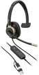 Słuchawki HP Poly Mission 815 Monaural USB Wired Headset Czarne (C01F8AA) - obraz 6