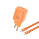 Сетевое Зарядное Устройство Foneng Max40-EU USB-C GaN Charger (60W) Type-C to Type-C оранжевый - изображение 2