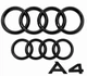 Емблеми набір AUDI (Ауді) A4 (B9) 273 мм 202 мм капот багажник комплект чорний глянець - зображення 1
