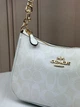 Coach Teri 25 — жіноча сумка-месенджер, екошкіра, знімний ремінець з логотипом, середня - изображение 10