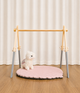 Підлоговий мобіль без іграшок Стійка Baby Gym Дитячий ігровий тренажер Сірий - зображення 1