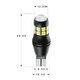 Автолампа LEDLUX W16W 20 діодів, Лінза, Обманка, 1200 Люмін, 6000K 12-24В - изображение 3