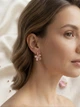Сережки "Метелик" з рожевою емаллю, медичне золото Xuping - изображение 2