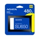 Накопичувач SSD ADATA Ultimate SU650 480GB 2.5" SATA III 3D NAND - изображение 2