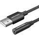 Звукова карта USB AUX jack, TRRS Ear, 0.25 м 96 кГц/24 біт 2-в-1 DSP шумозаглушення Vention (CVEBC) - изображение 1