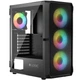 Корпус LogicConcept PORTOS MESH+GLASS ARGB fans 4x120mm BLACK без БЖ ATX (AT-PORTOS-10-0000000-0002) - зображення 5