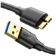 Дата кабель USB 3.0 AM to Micro B 1.0m US130 black Ugreen (10841) - зображення 1