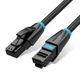 Патч-корд Flat Cat.6 UTP Patch Cable 10M Black Vention (IBJBL) - изображение 1