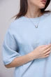 В'язана кофта oversize з коротким рукавом - блакитний цвет, ONE SIZE (є розміри) - зображення 4