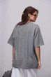 В'язана кофта oversize з коротким рукавом - сірий цвет, ONE SIZE (є розміри) - зображення 2