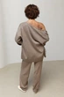 Трикотажный костюм с кардиганом, топом и брюками - кофейный цвет, ONE SIZE (есть размеры) - изображение 2