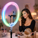 Кольцевая лампа 56 см RGB RD-22 Crystal Diamond Lamp / Двухсторонняя цветная лампа для селфи / Лампа блогера - изображение 2