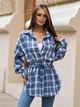 Приталенная оверсайз удлиненная фланелевая рубашка в клетку ISSA PLUS 15872 XXL мультиколор (issa2007682856978) - изображение 1