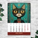 Календарь настенный перекидной А3 «Señor Gato» 2027 — 13 иллюстраций котов ENTERSTORE 42х29.7 см (ART 250141) - изображение 11