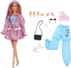 Лялька Барбі Делюкс Стиль у металево-рожевій спідниці та куртці Barbie Deluxe Style Metallic Pink Barbiecore Skirt and Jacket (JNC61) (JNC61) - изображение 1