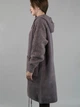 Женская длинная кофта из альпаки лиловая с рукавами барашек one size (263404) - изображение 5