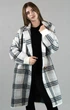Женское пальто из альпаки серо-бежевое в клетку one size (2631271) - изображение 2