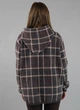 Женское худи из альпаки коричневое в клетку с капюшоном one size (263279) - изображение 5