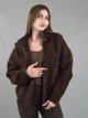 Женская демисезонная кофта из альпаки шоколадная one size (5553) - изображение 2