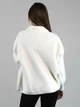 Женская демисезонная кофта из альпаки белая one size (5118) - изображение 5