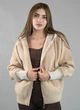 Жіноча демісезонна кофта з альпаки бежева з капюшоном one size (8851) - зображення 1