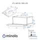 Вытяжка телескопическая Minola HTL 6615 BL 1000 LED - изображение 14