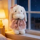 Мягкая игрушка Зайчик в розовом винтажном платье 35 см - изображение 2