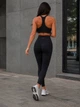 Лосини жіночі You Are Peri 24051 з утягуючим поясом та золотим написом push-up S чорні - зображення 6