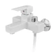 Змішувач для ванни PLAMIX KUBUS-009 EURO SET WHITE (з шлангом, лійкою та кронштейном) (PM0752) - изображение 5