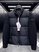 Мужская пуховая куртка Dior Oblique Диор черная с трикотажными рукавами, XL - изображение 5