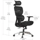 Офисное кресло "D1 Air" Mealux HF-D1 F/B, Black, до 136 кг - изображение 3